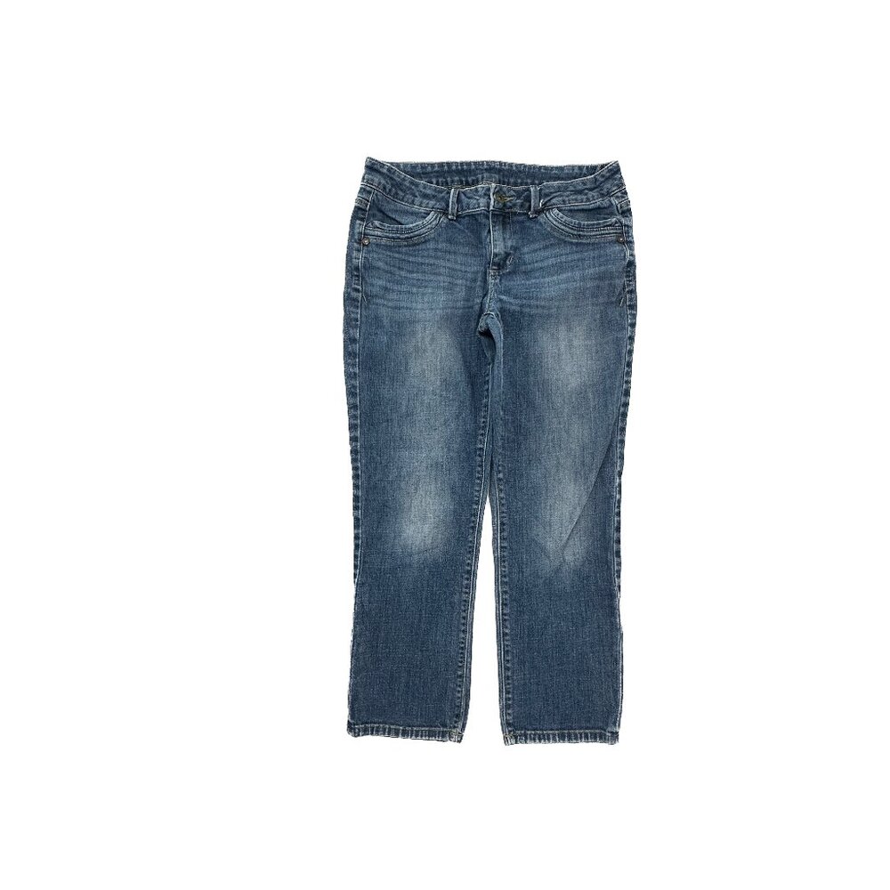 Simply Vera Vera Wang Crop Women's size 6‎ Dark Wash Blue Denim jeans